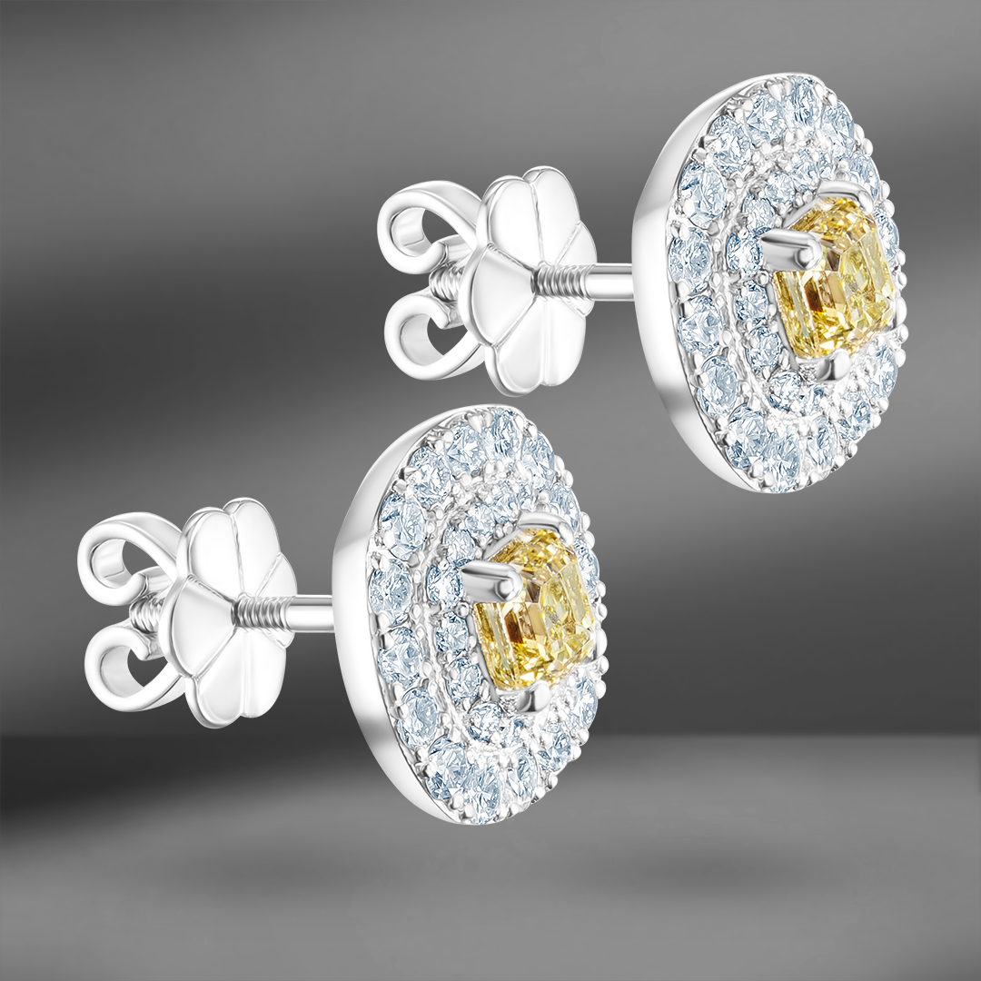 продажа Золотые серьги с бриллиантами 1.70 Ct в салоне «Emporium Gold»