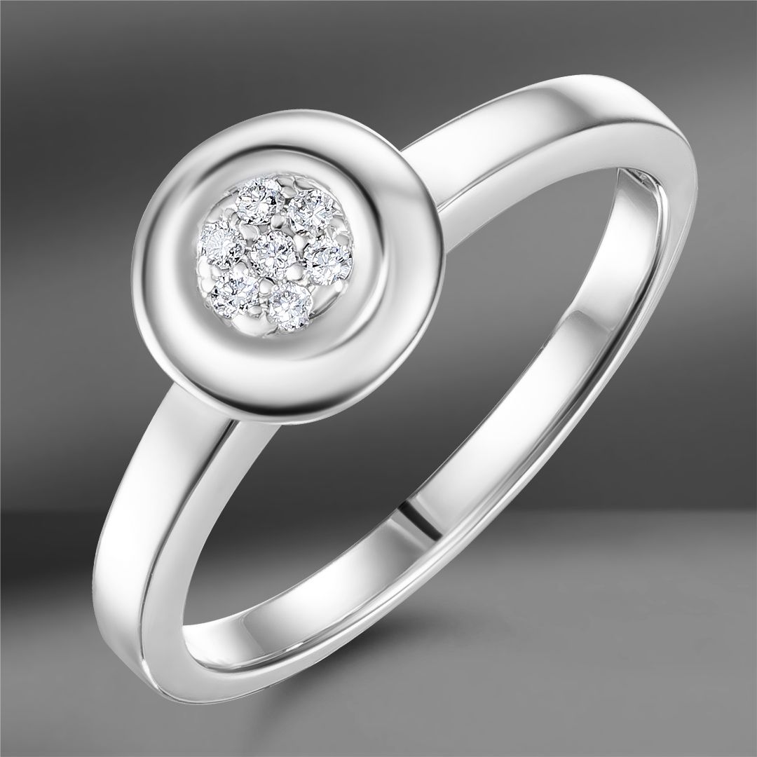 Золотое кольцо с бриллиантами 0.07 Ct