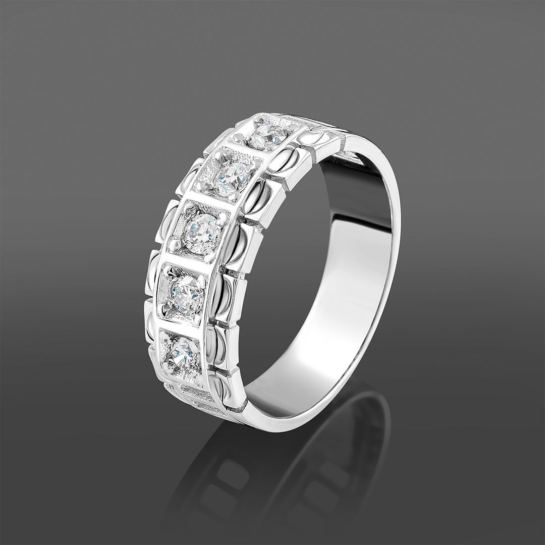 Золотое кольцо с бриллиантами 0.35Ct