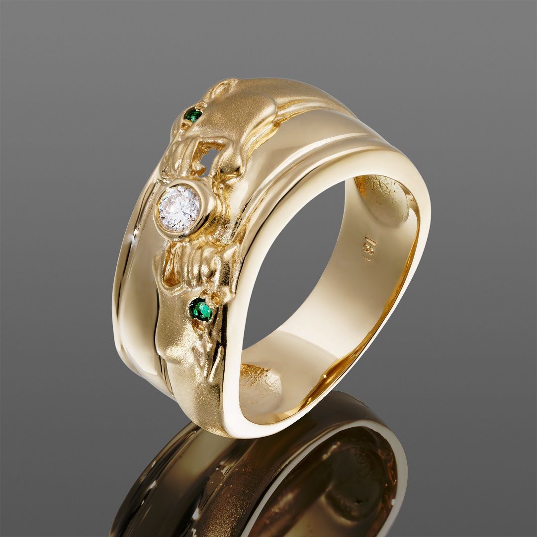 Золотое кольцо Carrera Y Carrera коллекции Panther