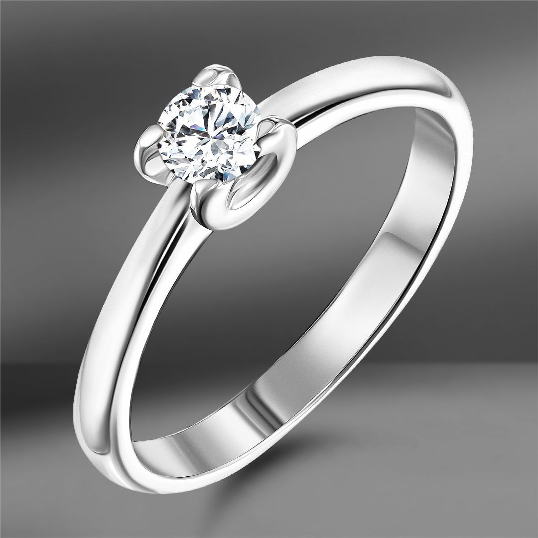 Золотое кольцо с бриллиантом 0.27 Ct (Eu 57)