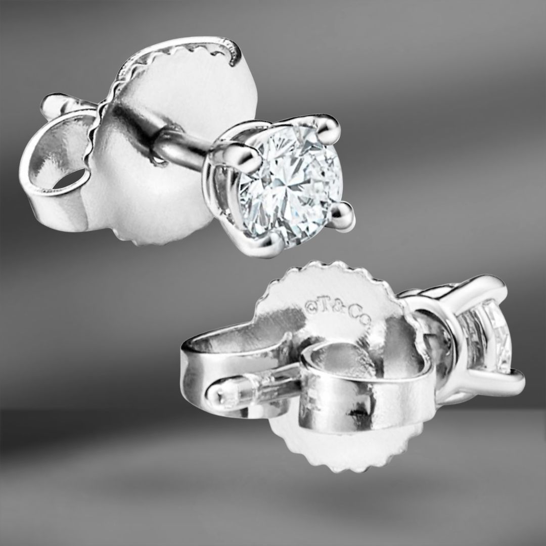 продажа Серьги из платины Tiffany & Co. Solitaire в салоне «Emporium Gold»