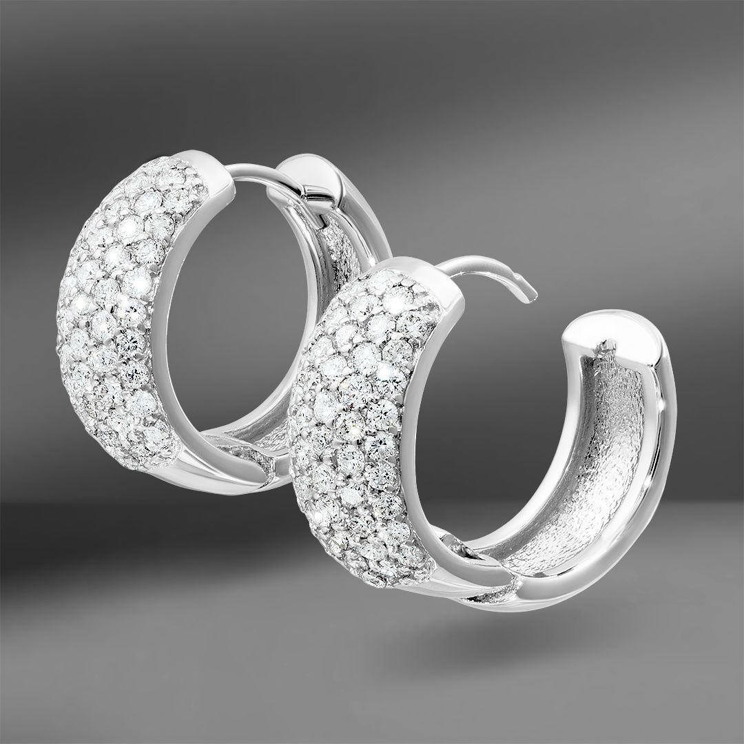 продажа Серьги из белого золота с бриллиантами 1.40 Ct в салоне «Emporium Gold»