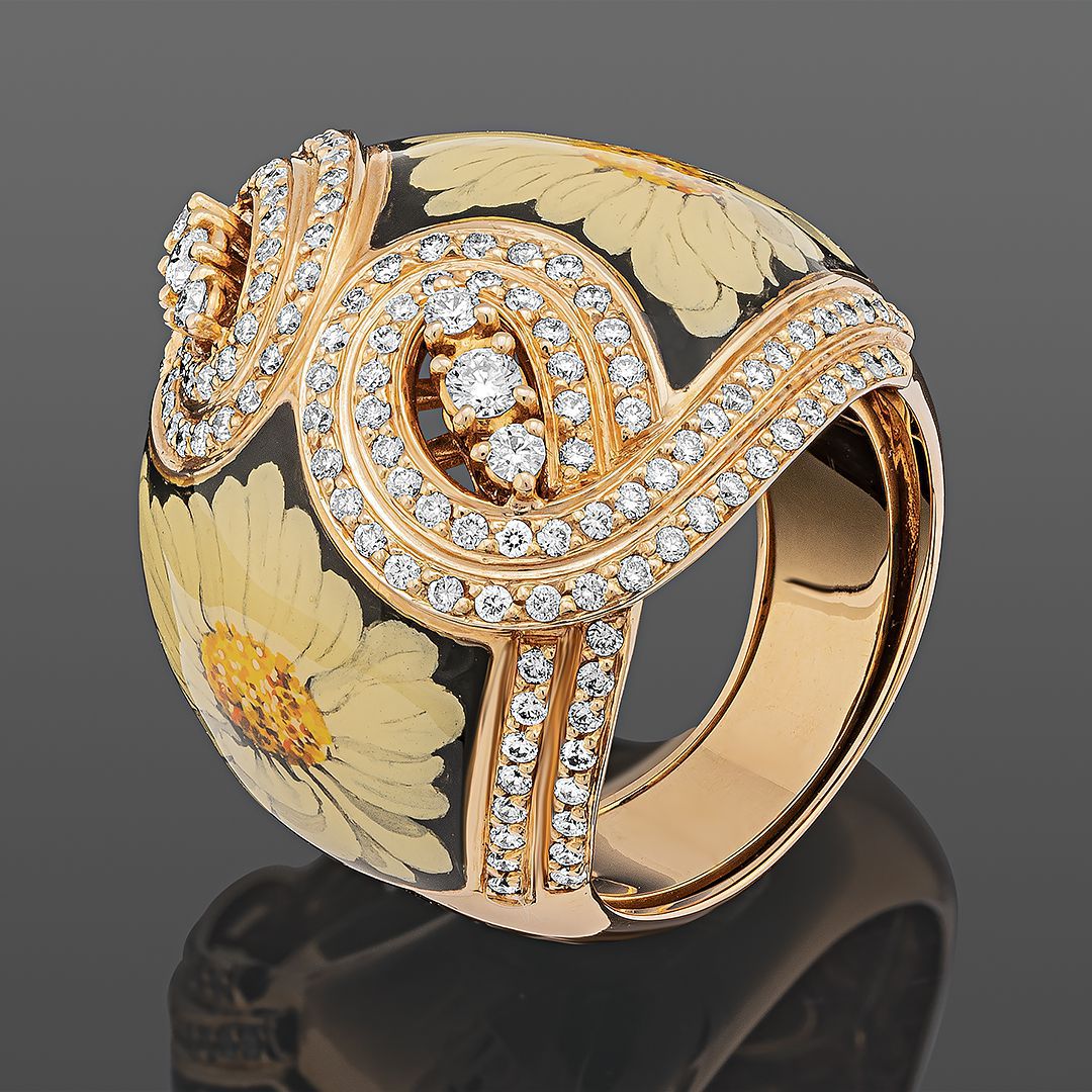 Золотое кольцо с бриллиантами 1.06Ct от Bibigi
