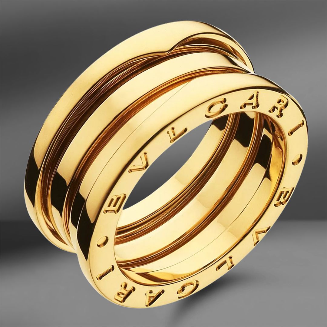 Золотое кольцо Bvlgari B.Zero1 Size 55 c 3 виткaми