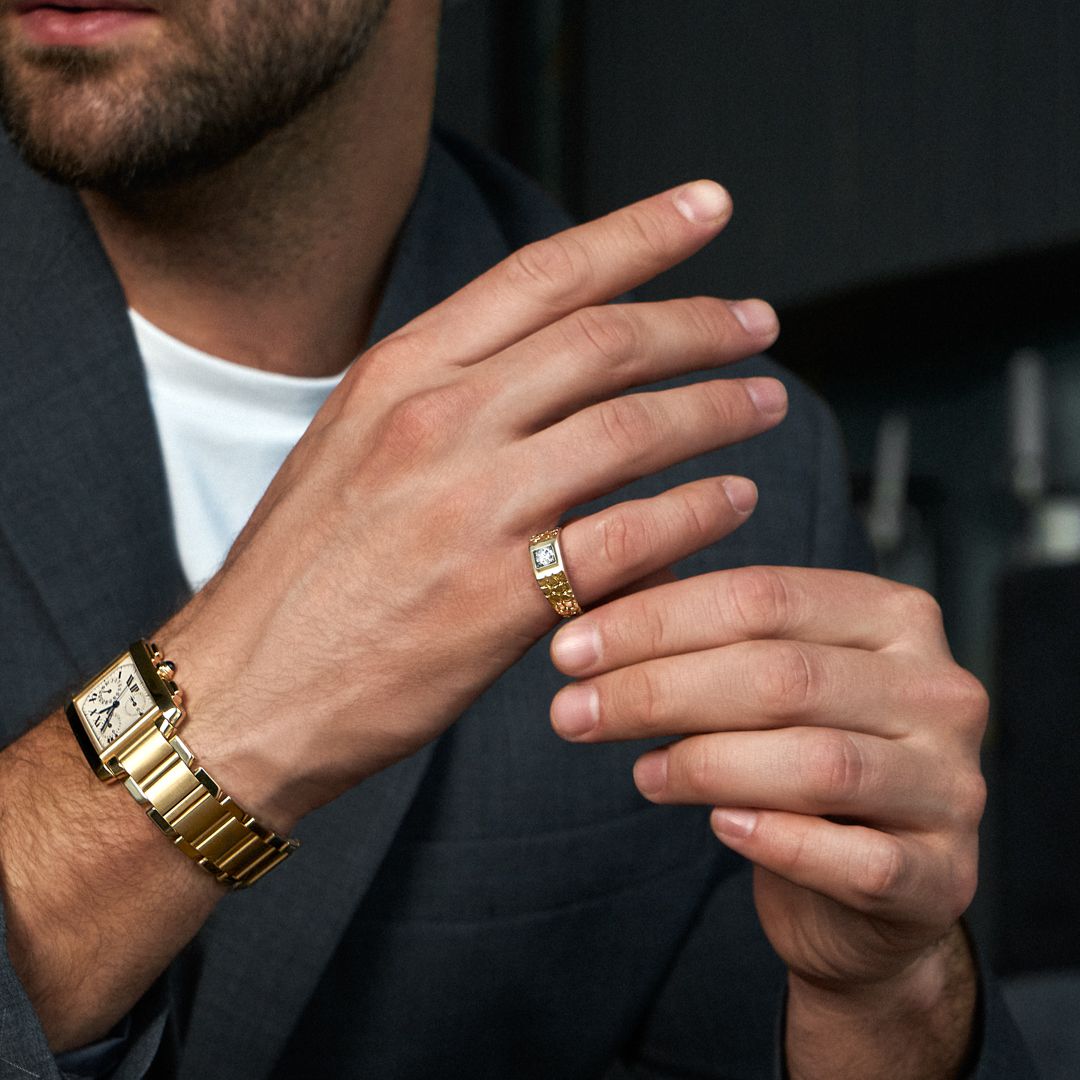 продажа Мужское золотое кольцо с бриллиантом 0.35Ct в салоне «Emporium Gold»