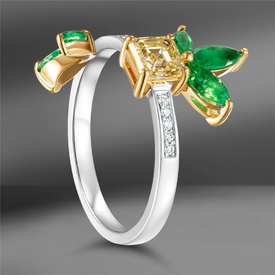 продажа Золотое кольцо Vettore с изумрудами и бриллиантами в салоне «Emporium Gold»