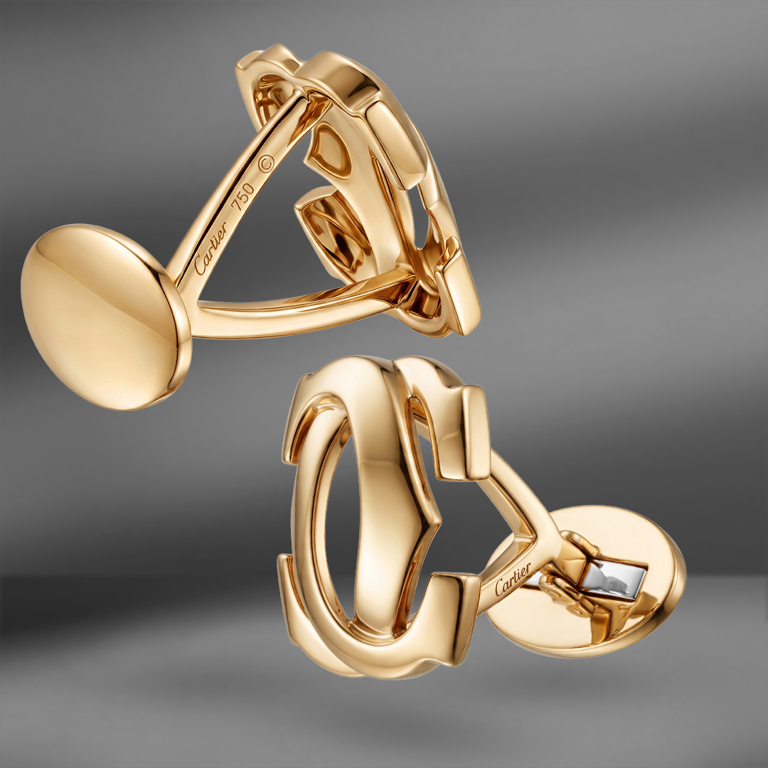 продажа Золотые запонки Cartier Logo в салоне «Emporium Gold»