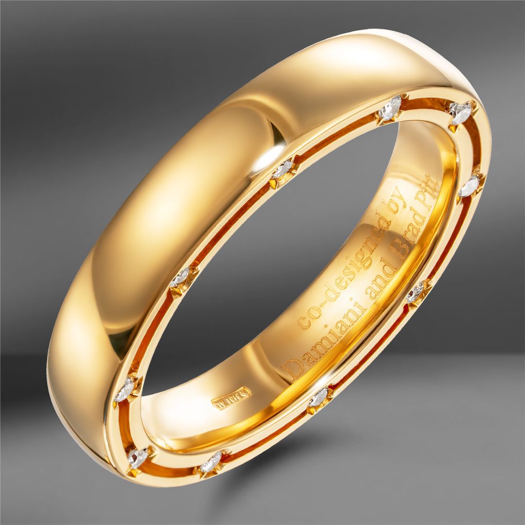 Золотое кольцо Damiani D. Side Brad Pitt
