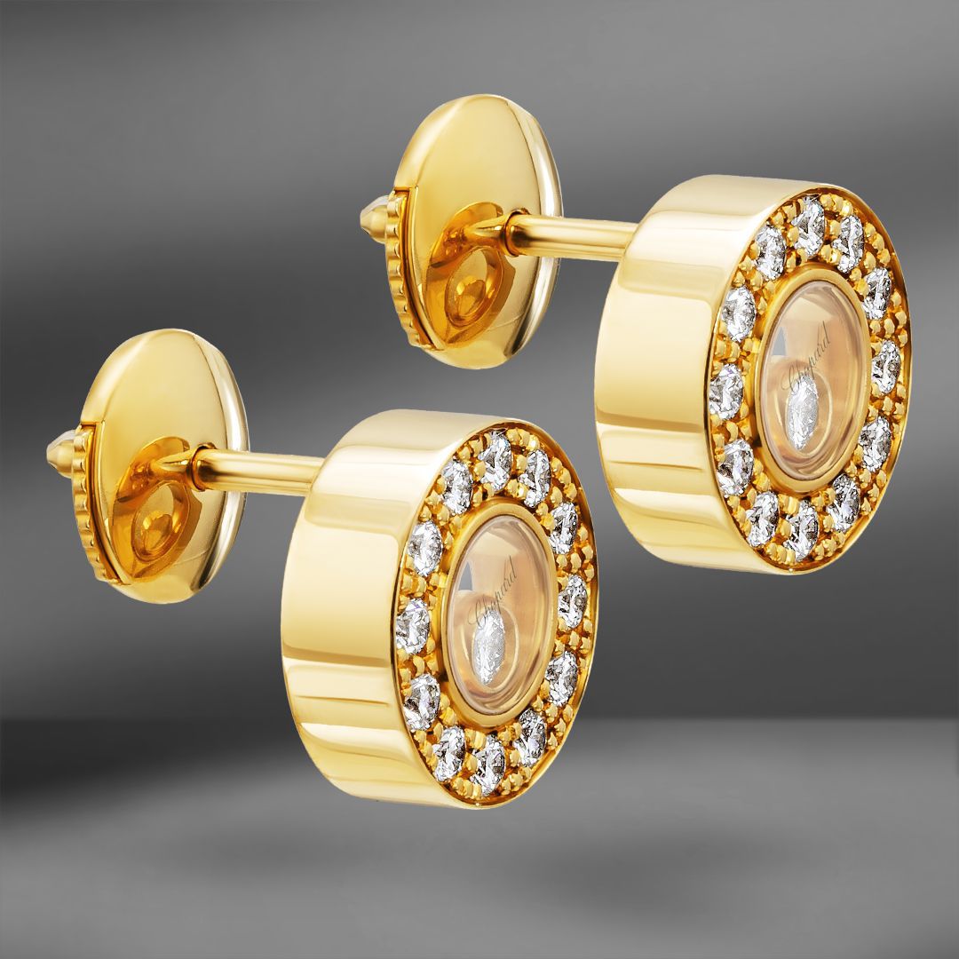 продажа Золотые пусеты Chopard Happy Diamonds 0.59Ct в салоне «Emporium Gold»