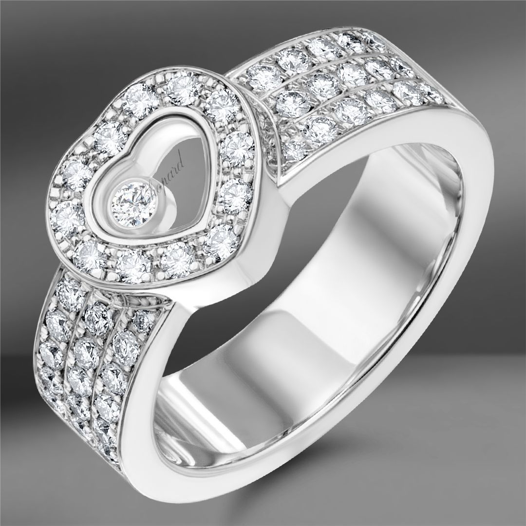 Золотое кольцо Chopard Happy Hearts Size 54
