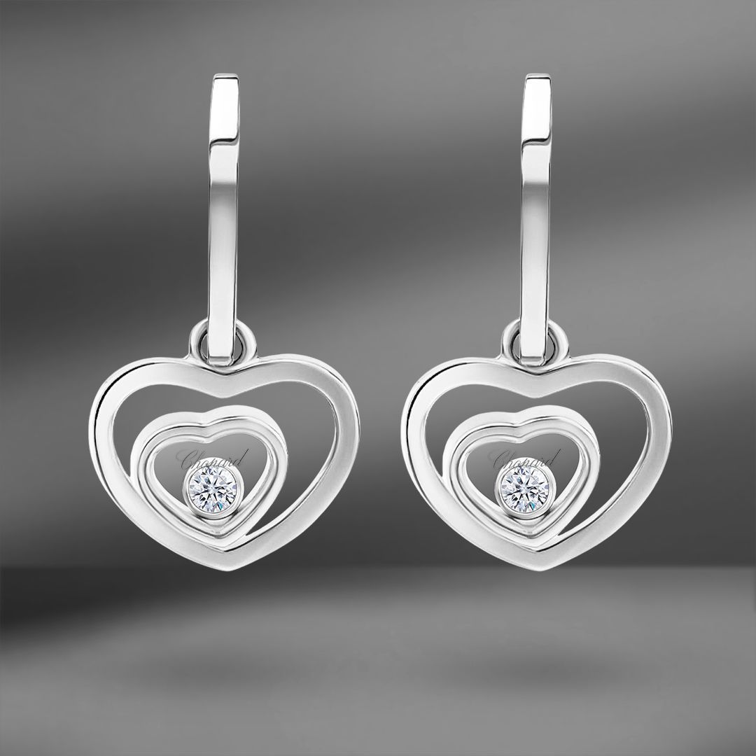 Золотые серьги Chopard Happy Hearts