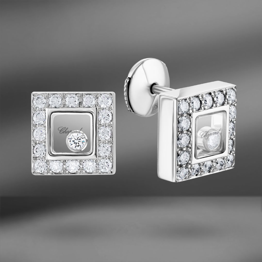 продажа Золотые серьги Chopard Happy Diamonds 10 мм в салоне «Emporium Gold»
