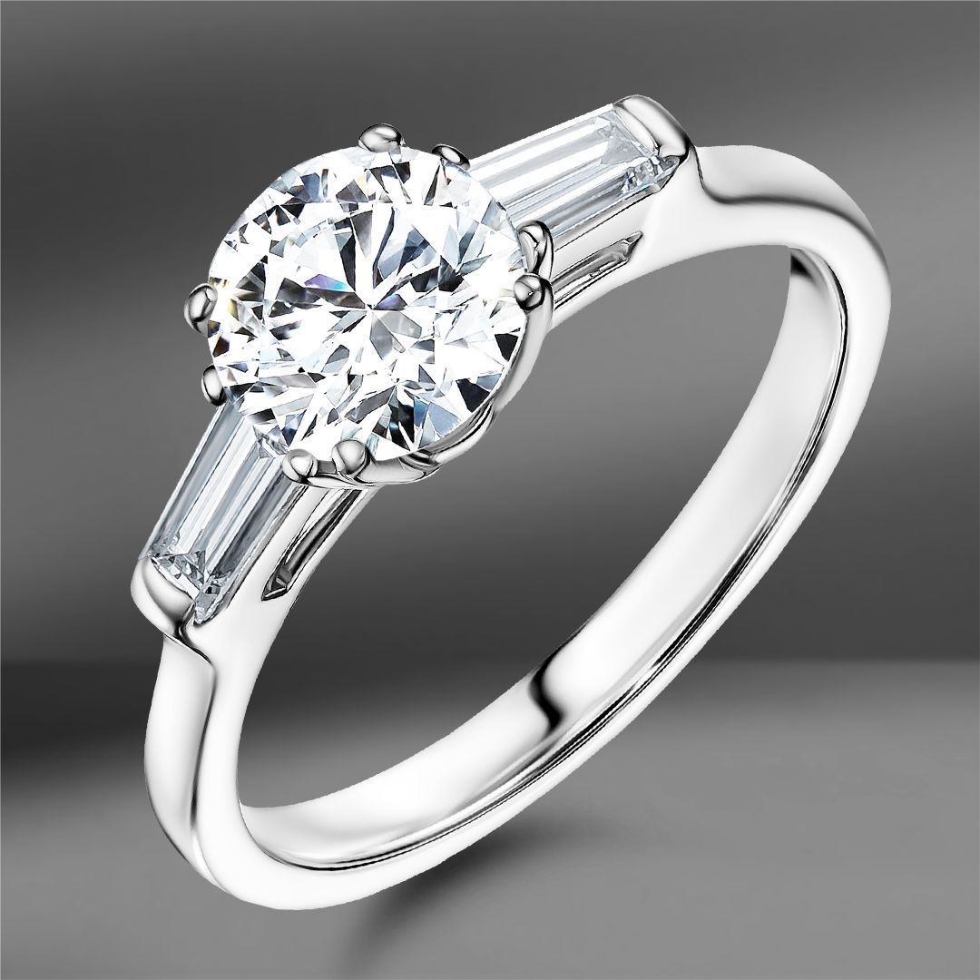 Золотое кольцо с бриллиантами 1.21 Ct Mercury Classic 