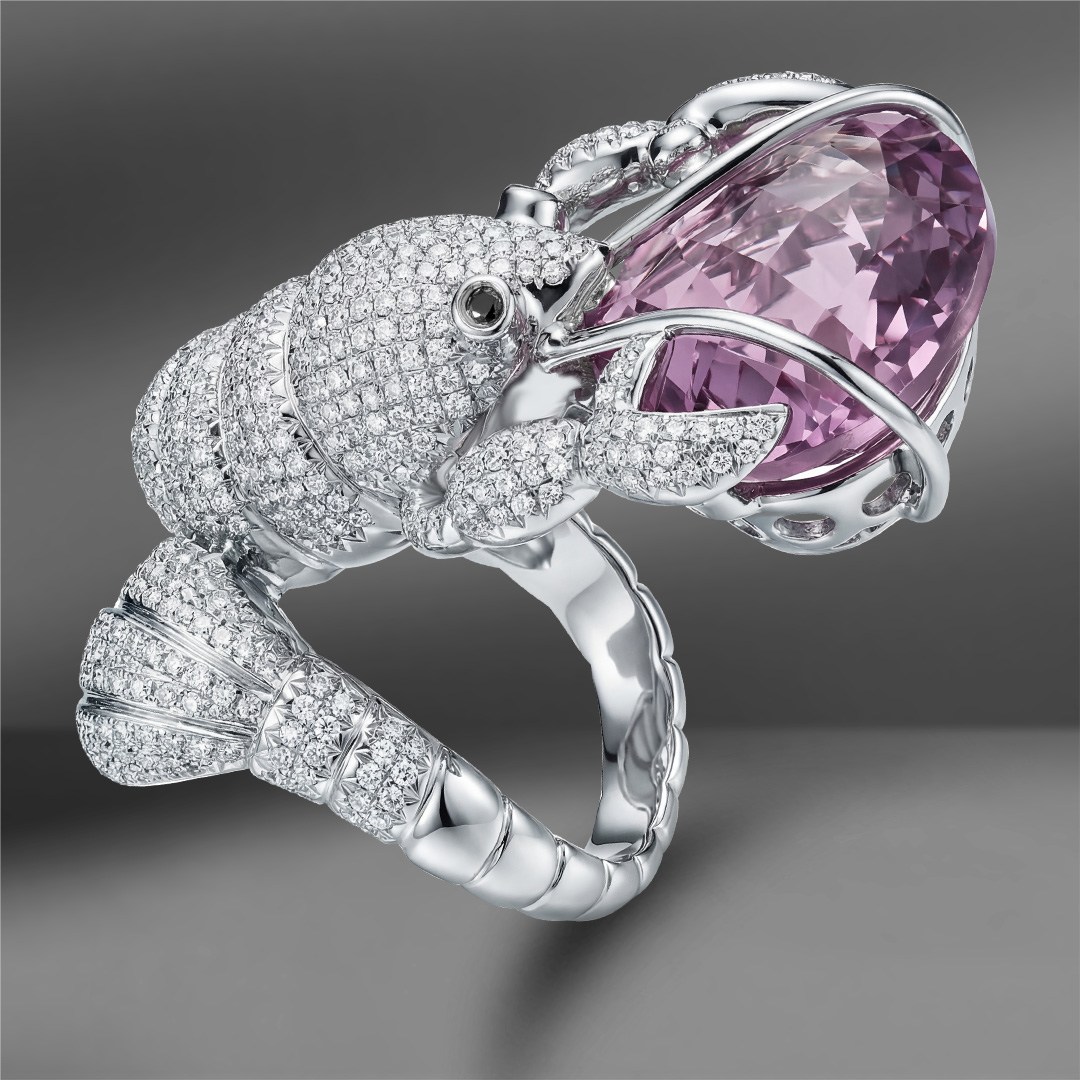 продажа Золотое кольцо Emporium Gold с аметистом и бриллиантами в салоне «Emporium Gold»