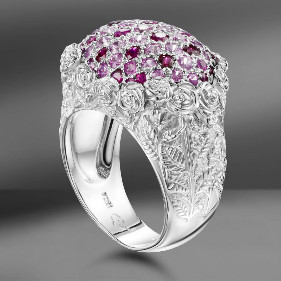 продажа Золотое кольцо с рубинами и сапфирами Carrera y Carrera Jazmin в салоне «Emporium Gold»