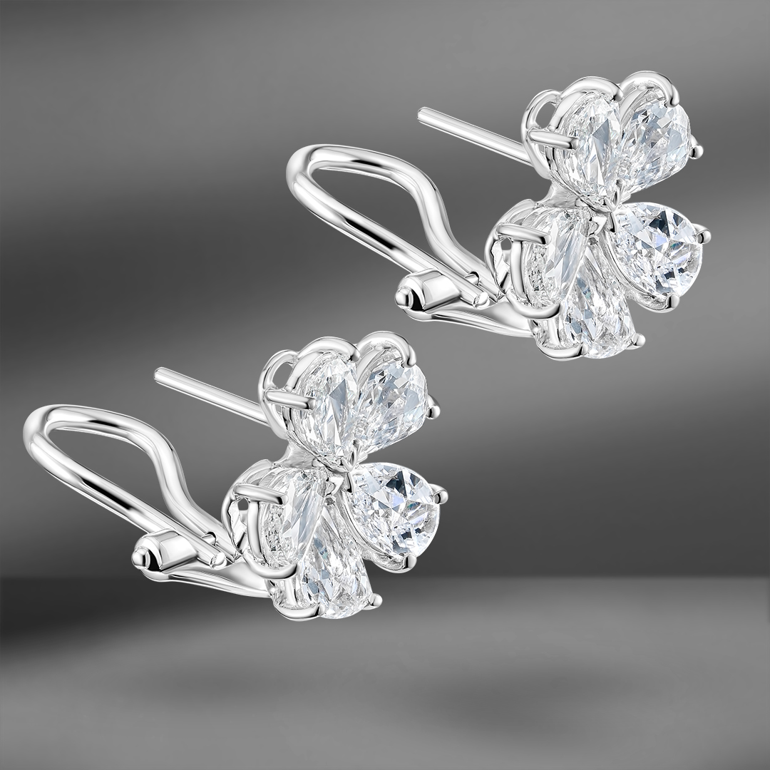 продажа Золотые серьги с бриллиантами 3.40 Ct в салоне «Emporium Gold»