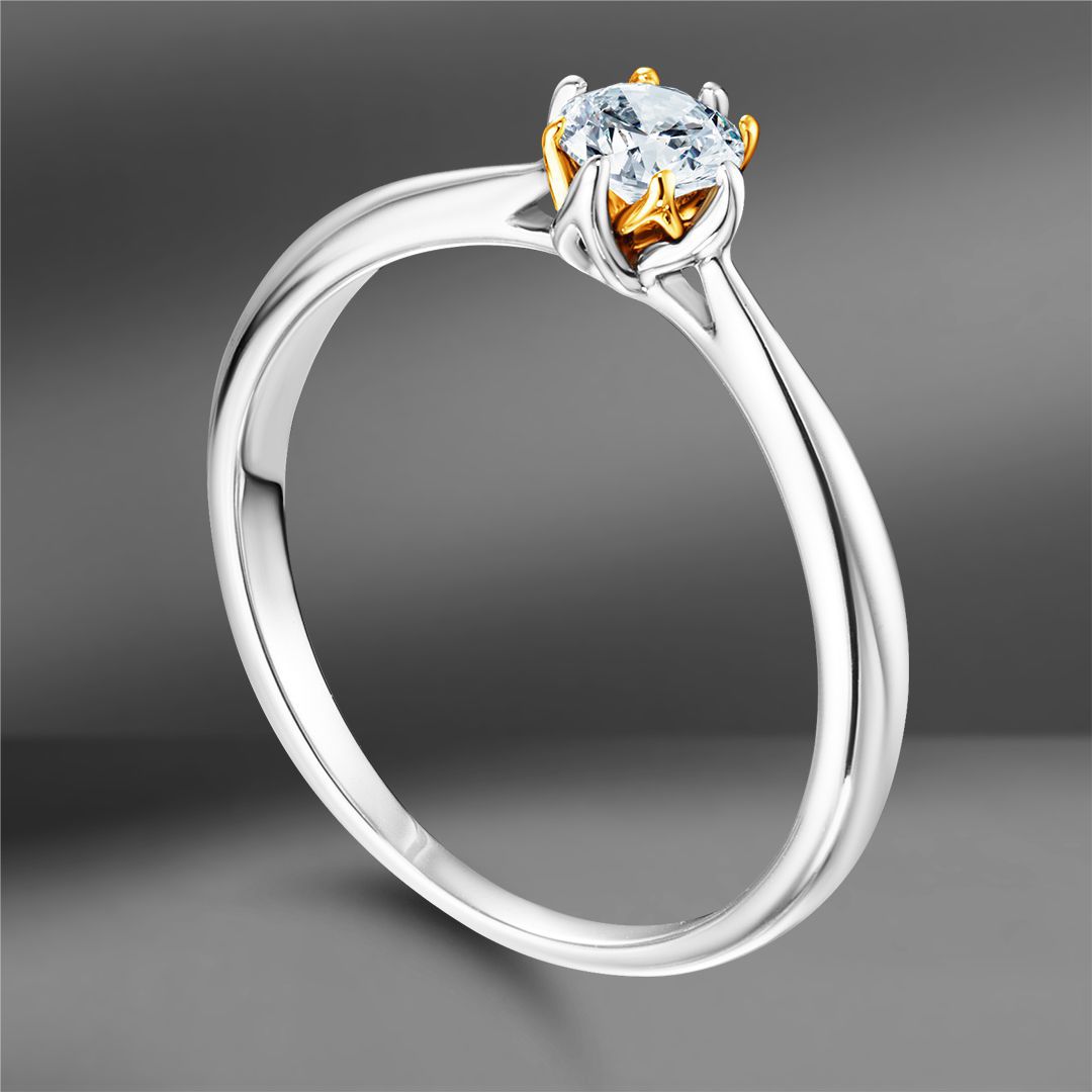 продажа Золотое кольцо с бриллиантом 0.25 Ct (Eu 51) в салоне «Emporium Gold»