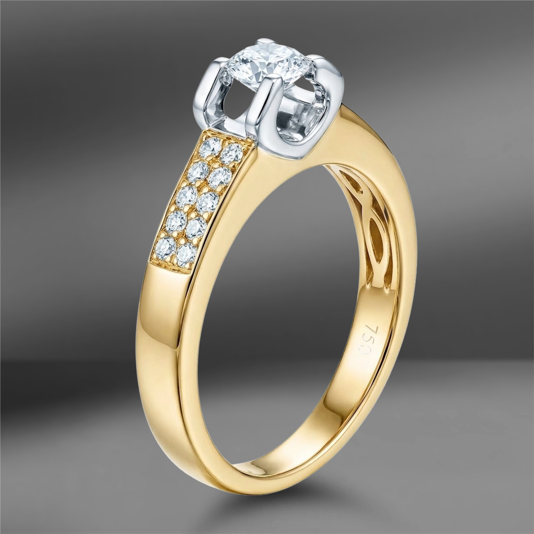 продажа Золотое кольцо с бриллиантами 0.63 Ct (Eu 56) в салоне «Emporium Gold»