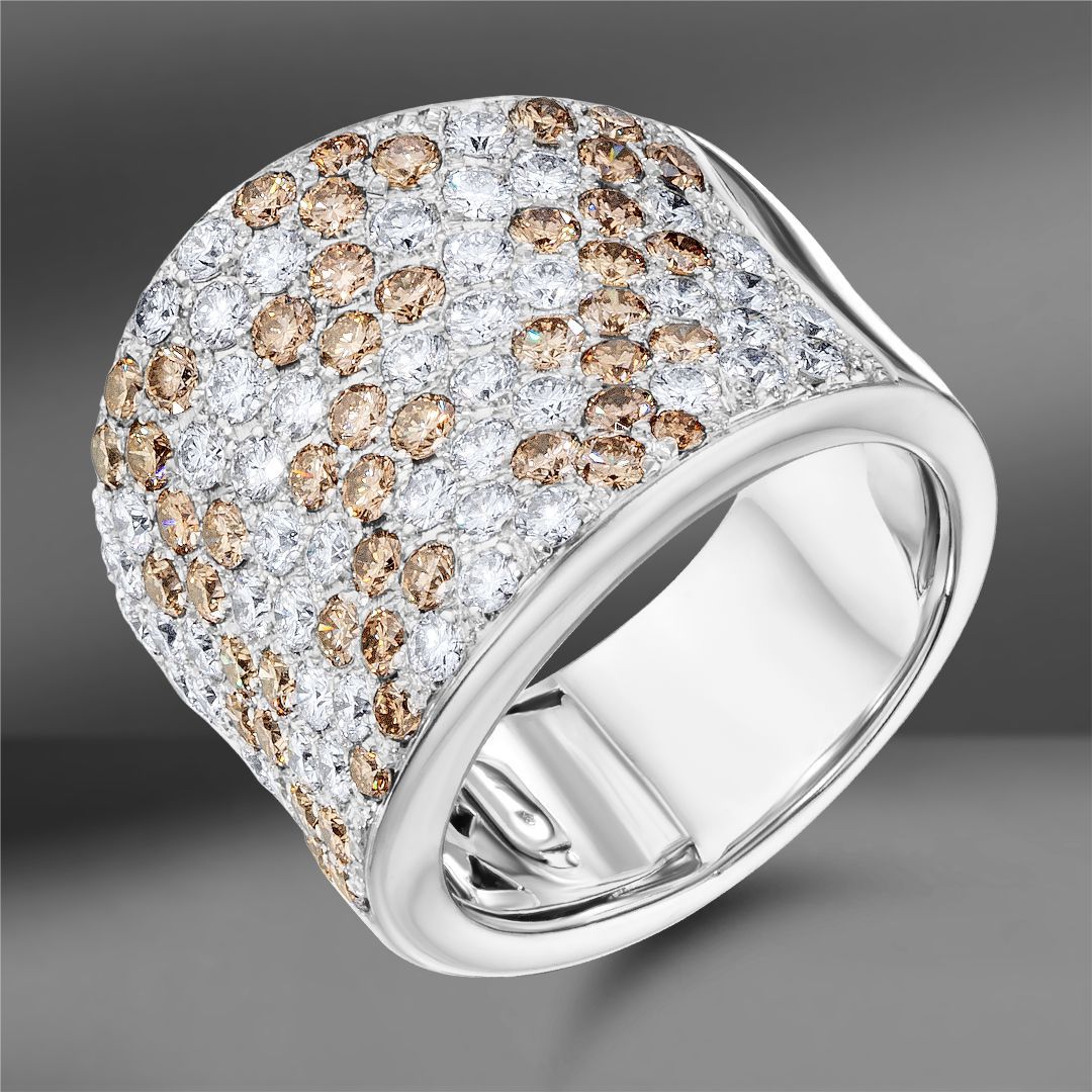 Золотое кольцо с бриллиантами 2,81 Ct