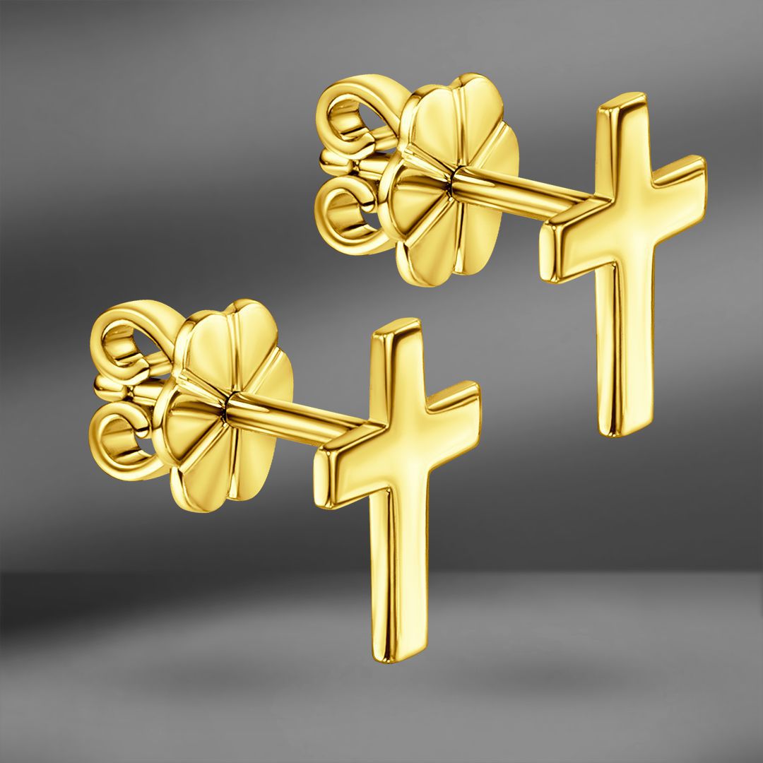 продажа Серьги Cross из жёлтого золота в салоне «Emporium Gold»