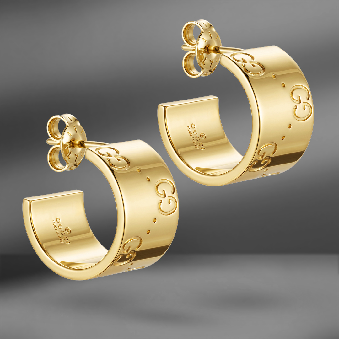продажа Золотые серьги Gucci Icon Hoop в салоне «Emporium Gold»