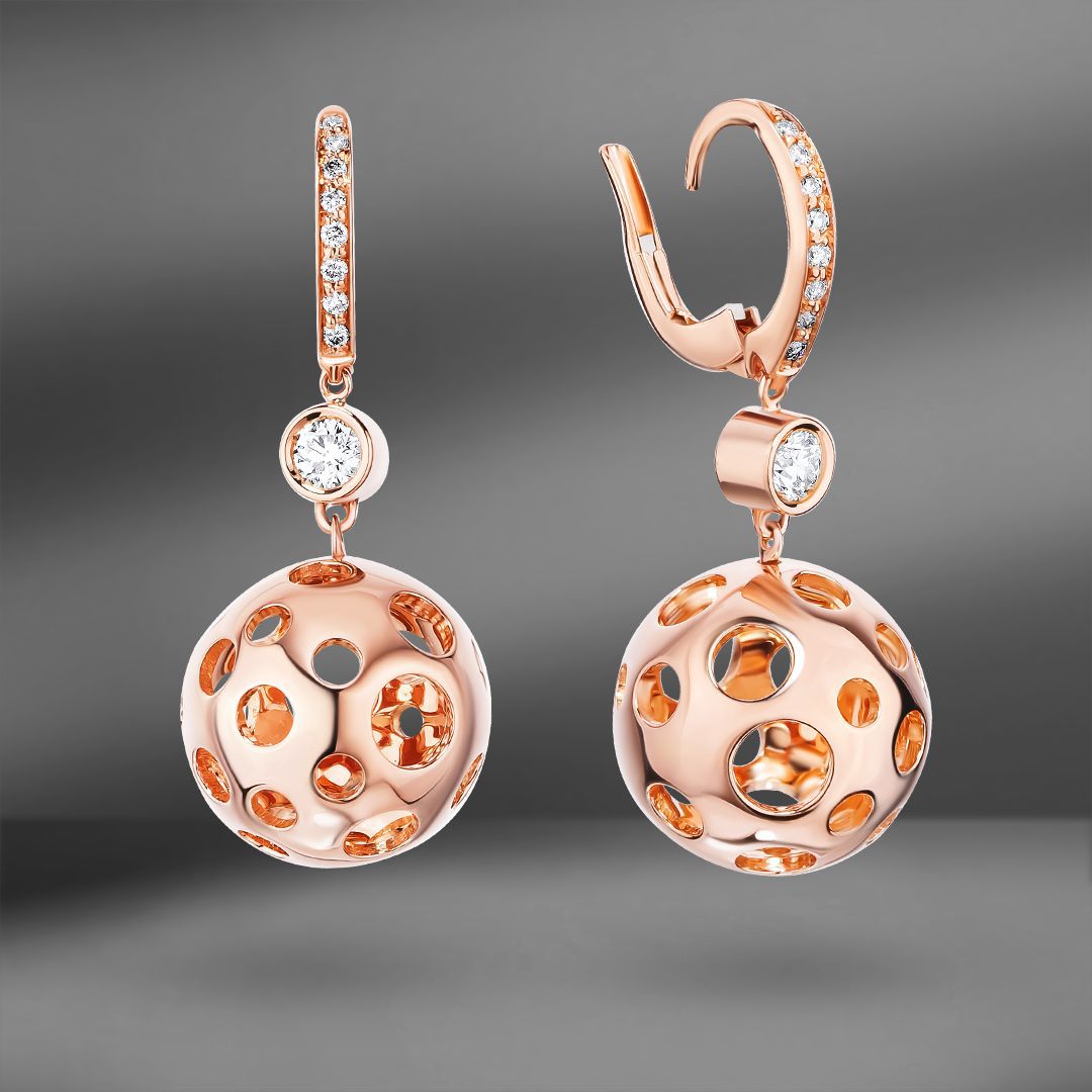 продажа Золотые серьги с бриллиантами Luca Carati в салоне «Emporium Gold»