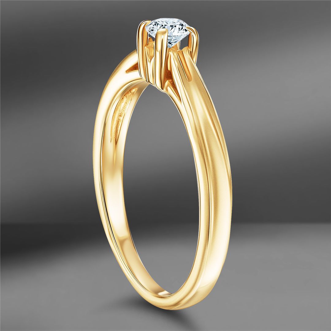 продажа Золотое кольцо с бриллиантом 0.15 Ct в салоне «Emporium Gold»