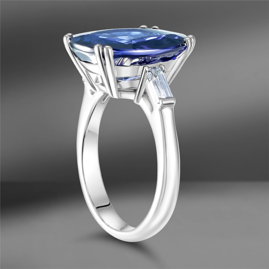 продажа Золотое кольцо с сапфиром 9.86 Ct и бриллиантами в салоне «Emporium Gold»