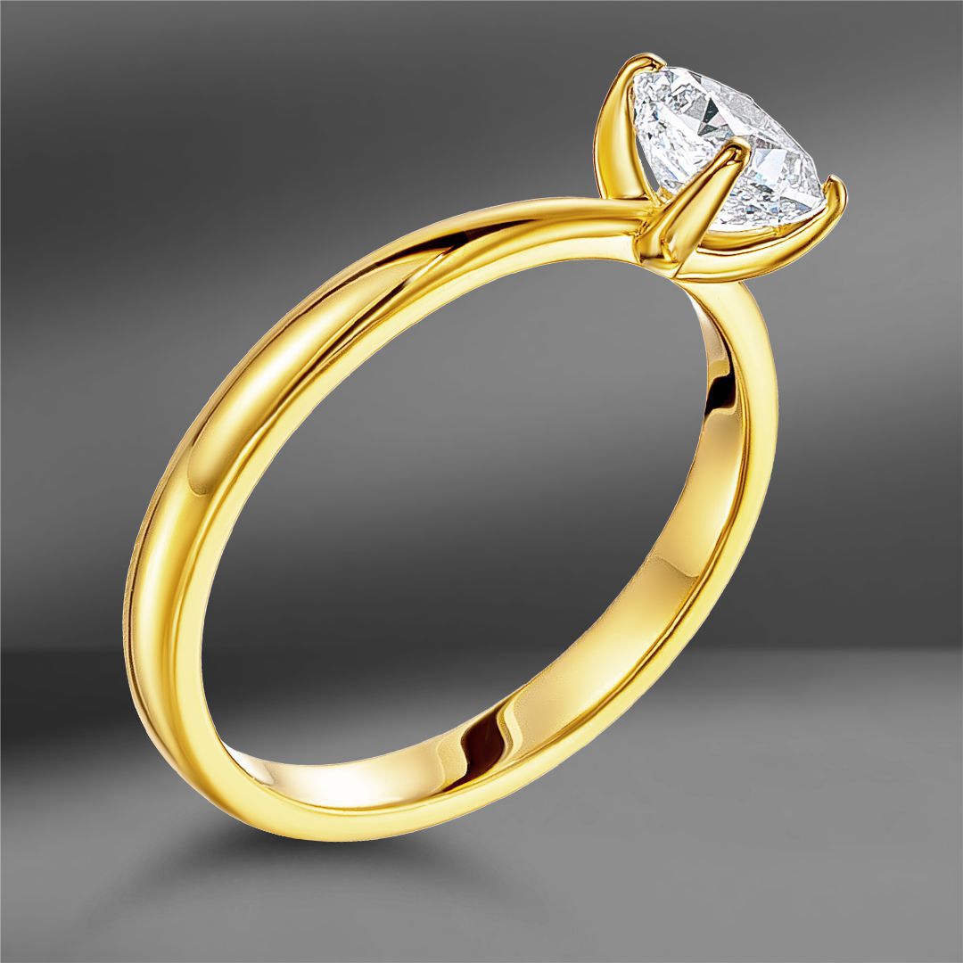 продажа Золотое кольцо с бриллиантом 0.70 Ct GIA (Еu 52) в салоне «Emporium Gold»
