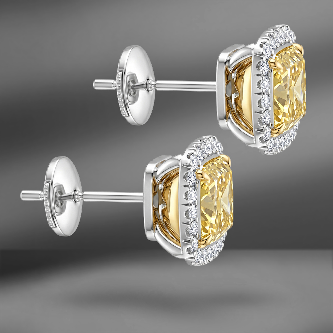 продажа Серьги из платины Fancy с бриллиантами в салоне «Emporium Gold»