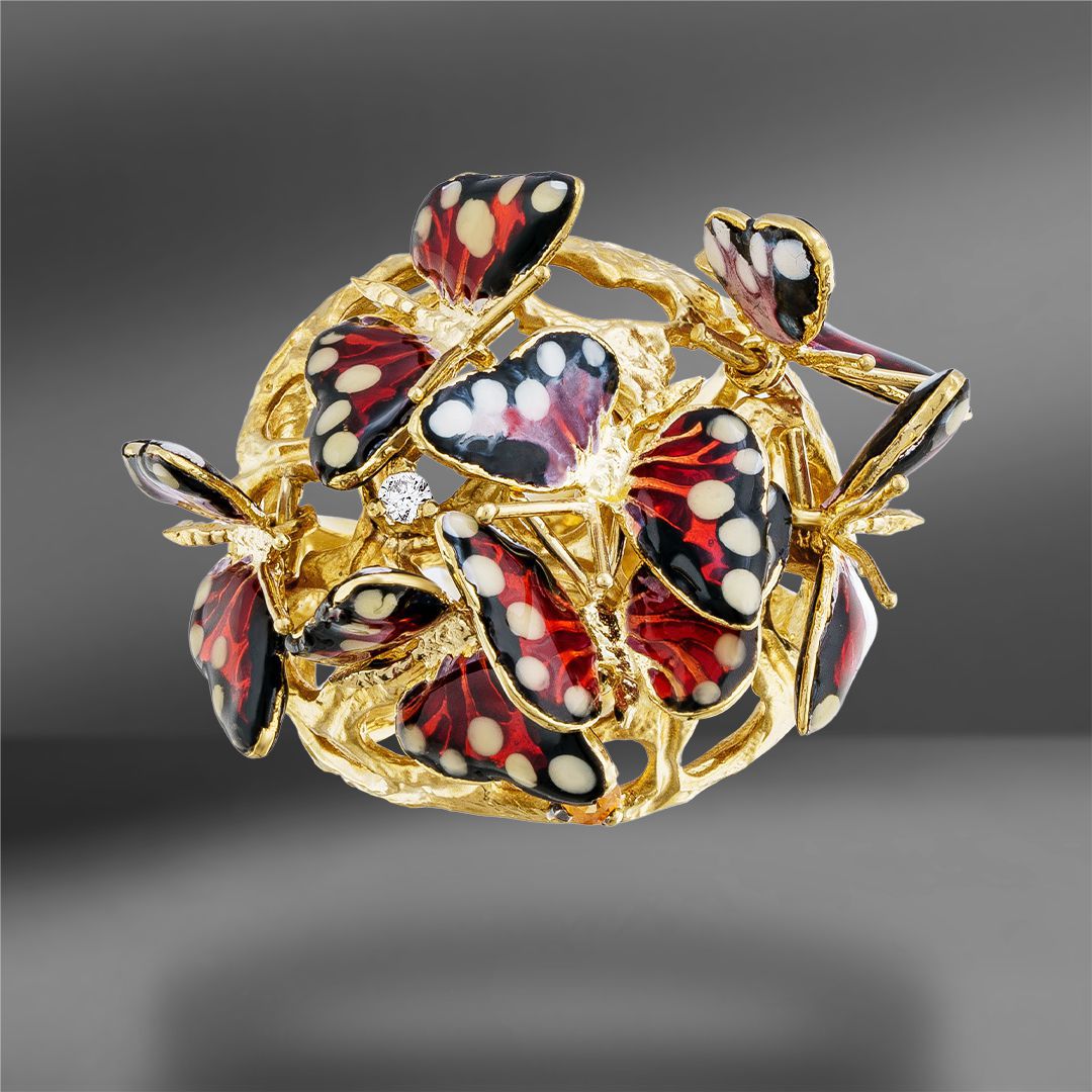 продажа Золотое кольцо Roberto Bravo Monarch Butterfly в салоне «Emporium Gold»
