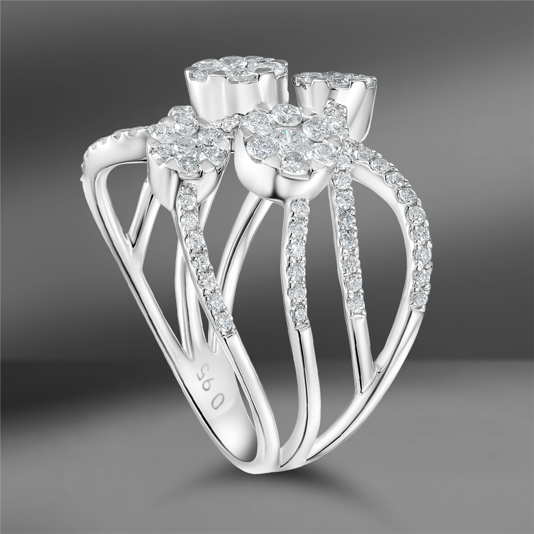 продажа Золотое кольцо с бриллиантами 0.95 Ct (Eu 55) в салоне «Emporium Gold»