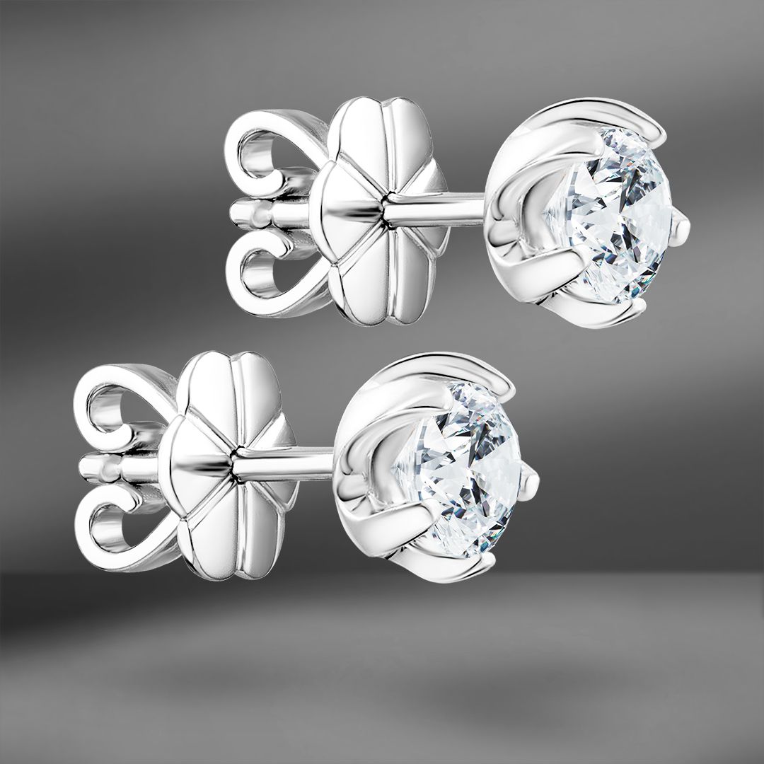 продажа Золотые пусеты Vettore Vortex с бриллиантами 1.10 Ct в салоне «Emporium Gold»