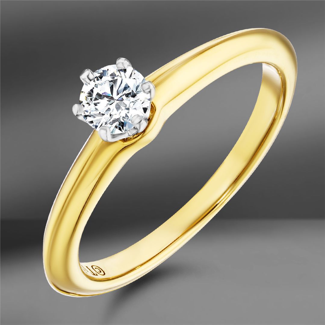Золотое кольцо Tiffany&Co. Setting 0.25 Ct