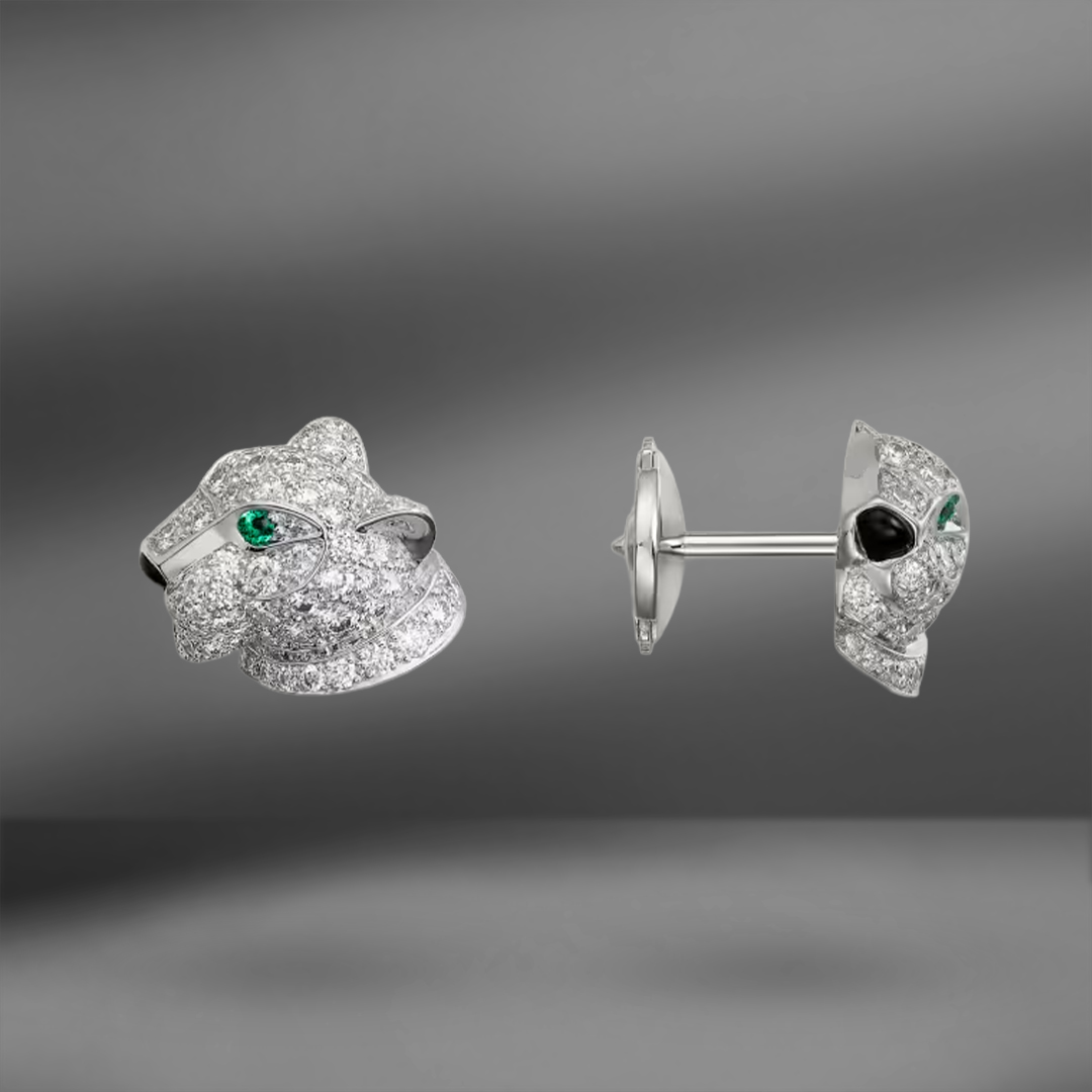 продажа Золотые серьги с бриллиантами Cartier Panthere в салоне «Emporium Gold»