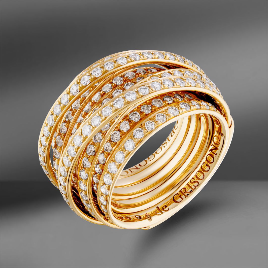 Золотое кольцо с бриллиантами De Grisogono Allegra