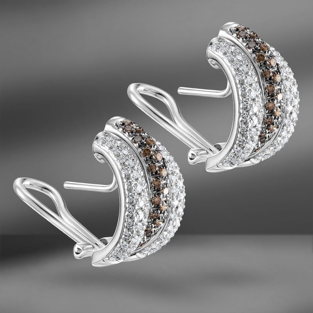 продажа Золотые серьги Leo Pizzo с бриллиантами 1.86 Ct в салоне «Emporium Gold»