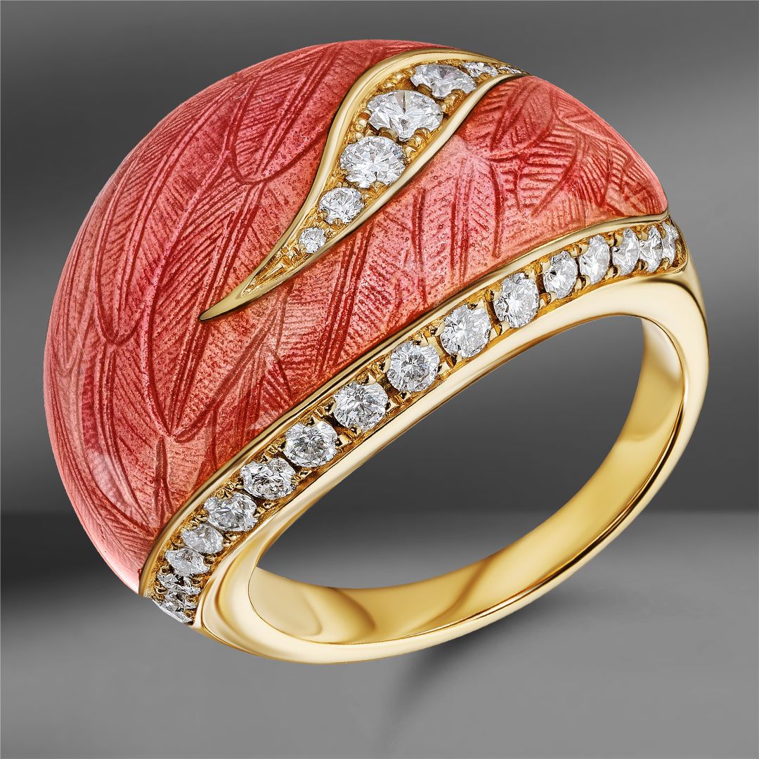 Золотое кольцо Faberge c бриллиантами