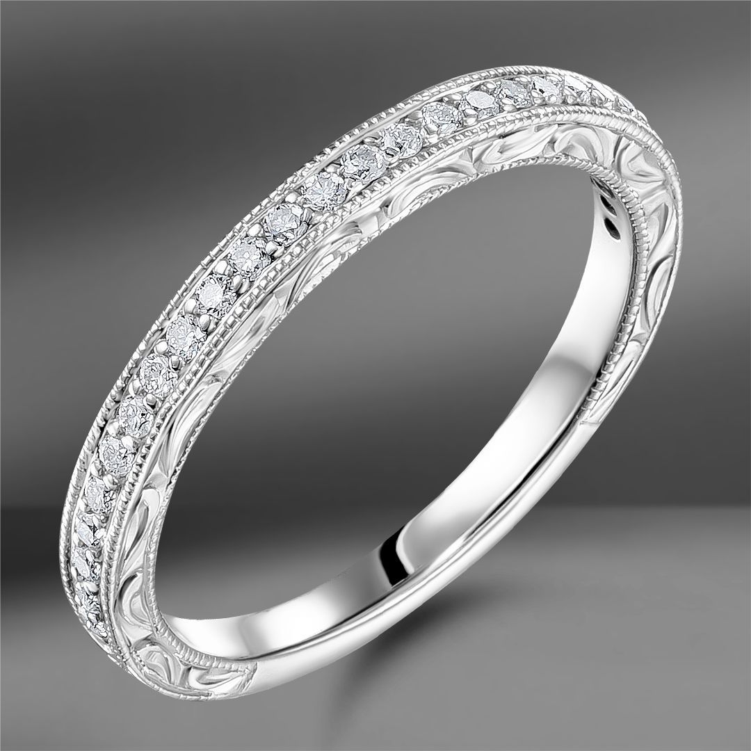 Золотое кольцо с бриллиантами 0.15 Ct