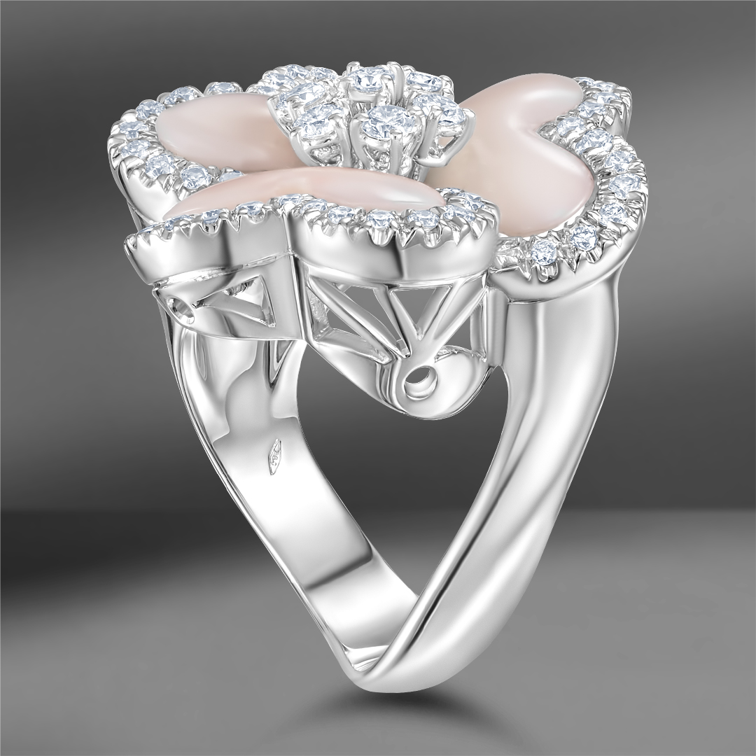 продажа Золотое кольцо с кораллом и бриллиантами Crivelli в салоне «Emporium Gold»