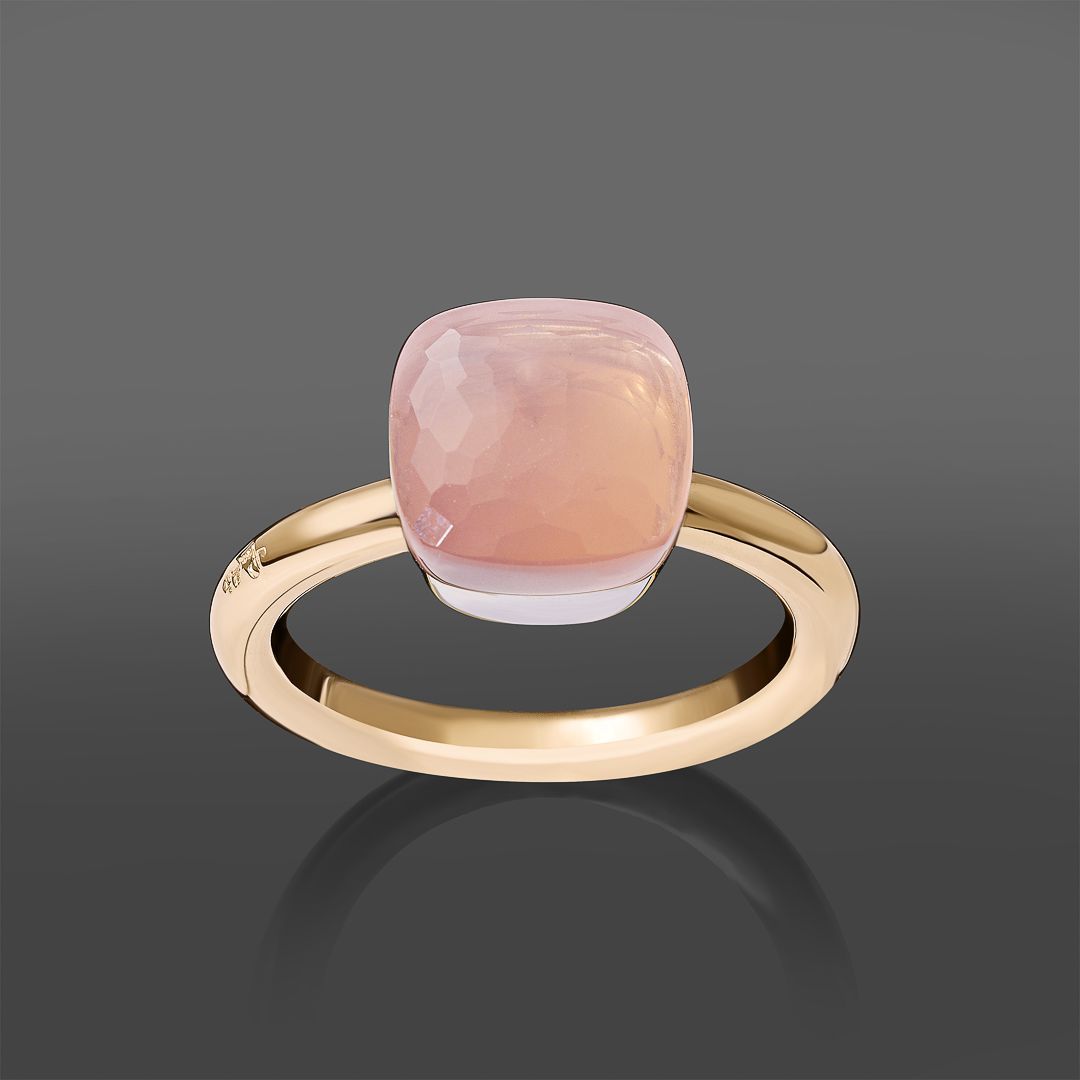 продажа Золотое кольцо Pomellato Nudo С розовым кварцем в салоне «Emporium Gold»