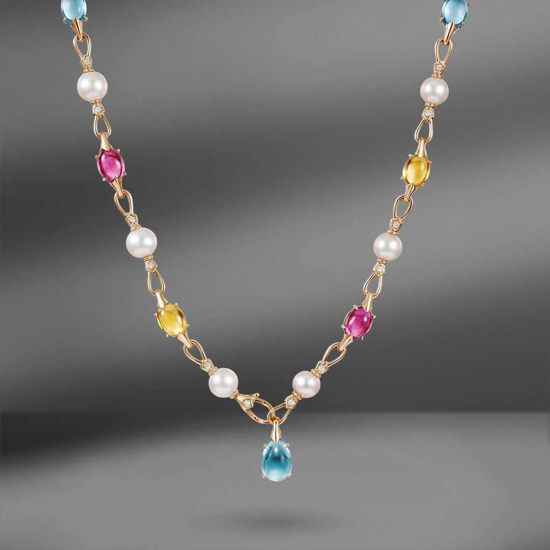 продажа Золотое колье Bvlgari Allegra с цветными камнями в салоне «Emporium Gold»