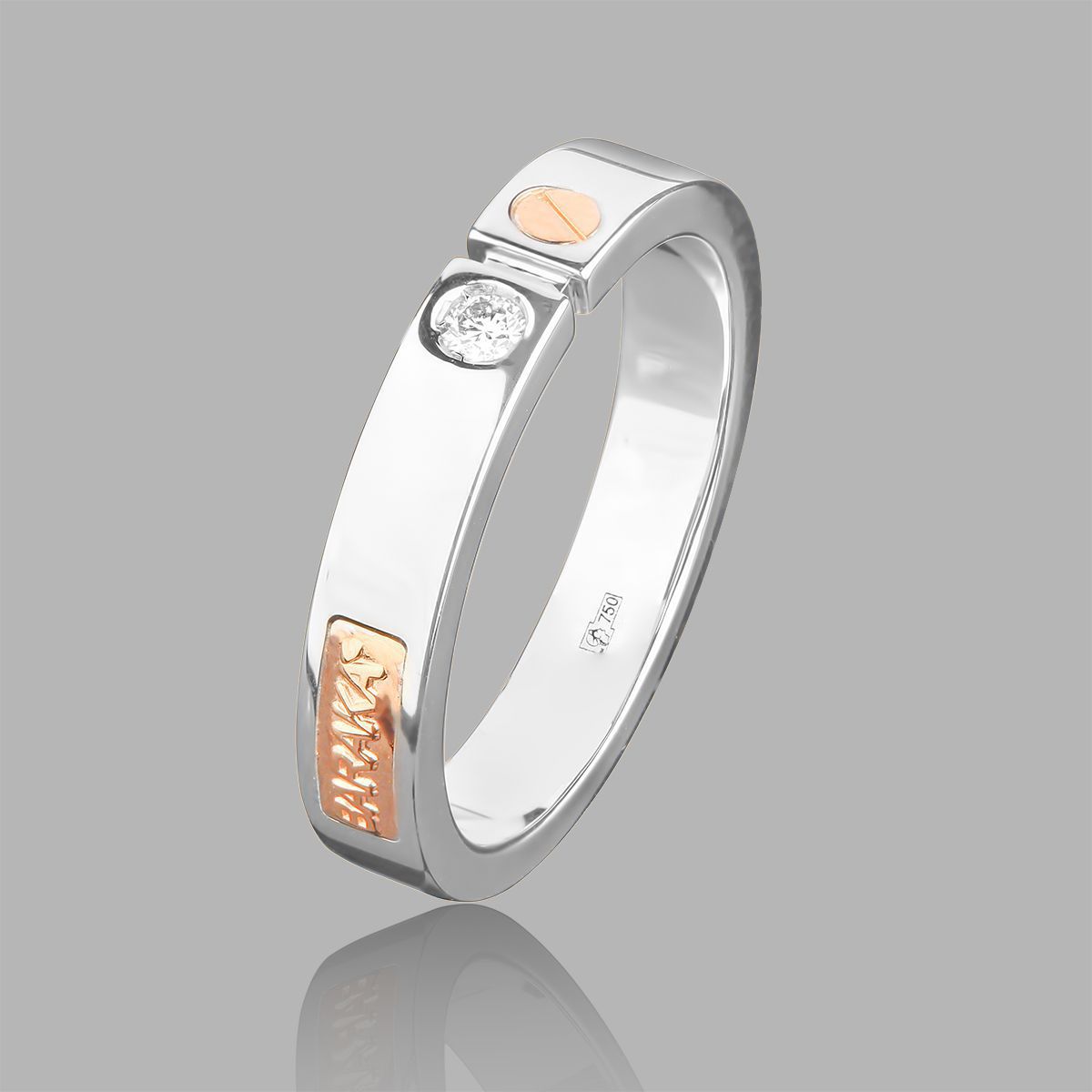 Золотое кольцо Baraka с бриллиантом 0.15Ct