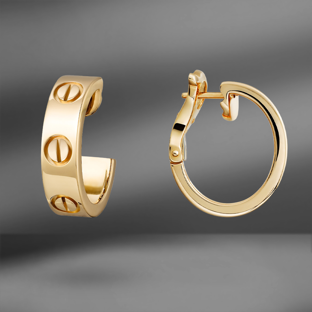 продажа Золотые серьги Cartier Love Classic в салоне «Emporium Gold»