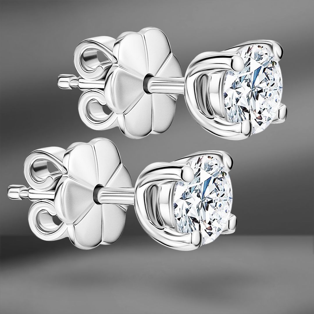 продажа Золотые серьги Vettore с бриллиантами 1.00 Ct в салоне «Emporium Gold»