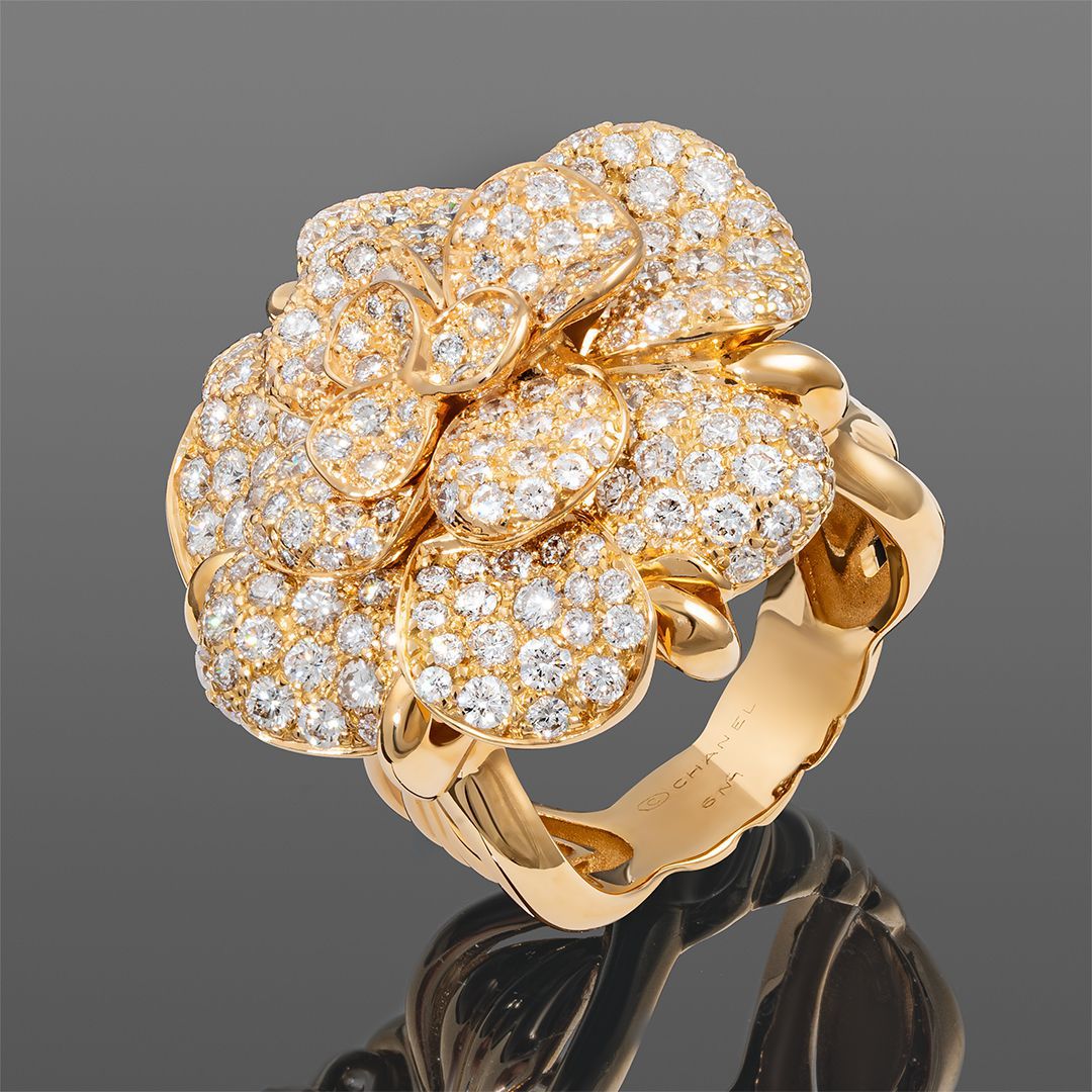 Золотое кольцо Chanel "Camellia" Flower