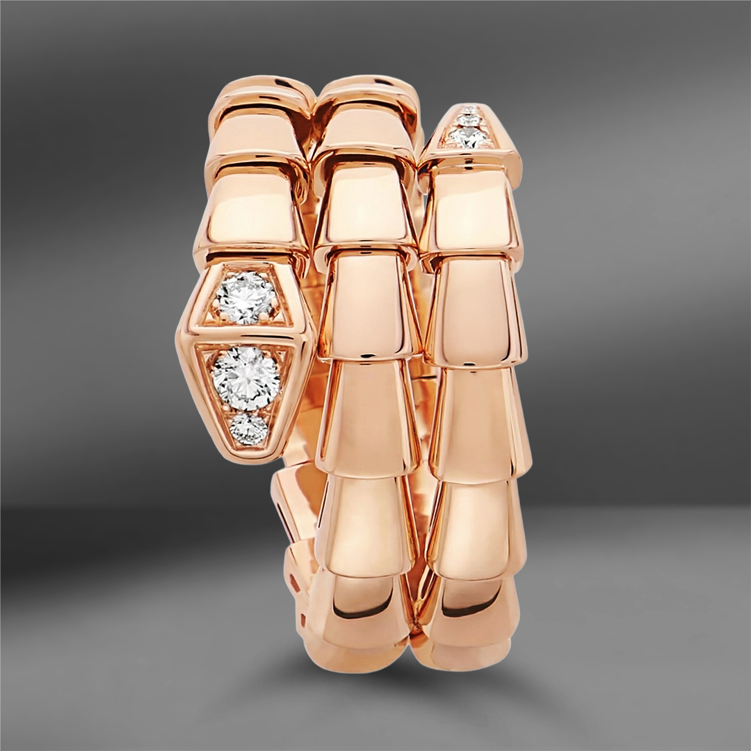 продажа Золотое кольцо с бриллиантами в стиле Serpenti в салоне «Emporium Gold»
