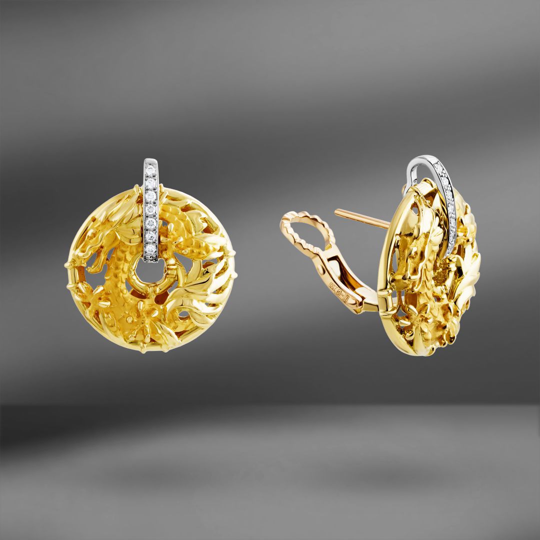 продажа Золотые серьги Carrera Y Carrera Schanghai 20 мм в салоне «Emporium Gold»