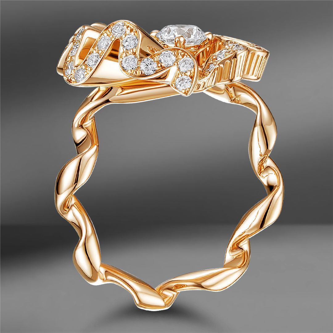 продажа Золотое кольцо с бриллиантами Dior Archi в салоне «Emporium Gold»